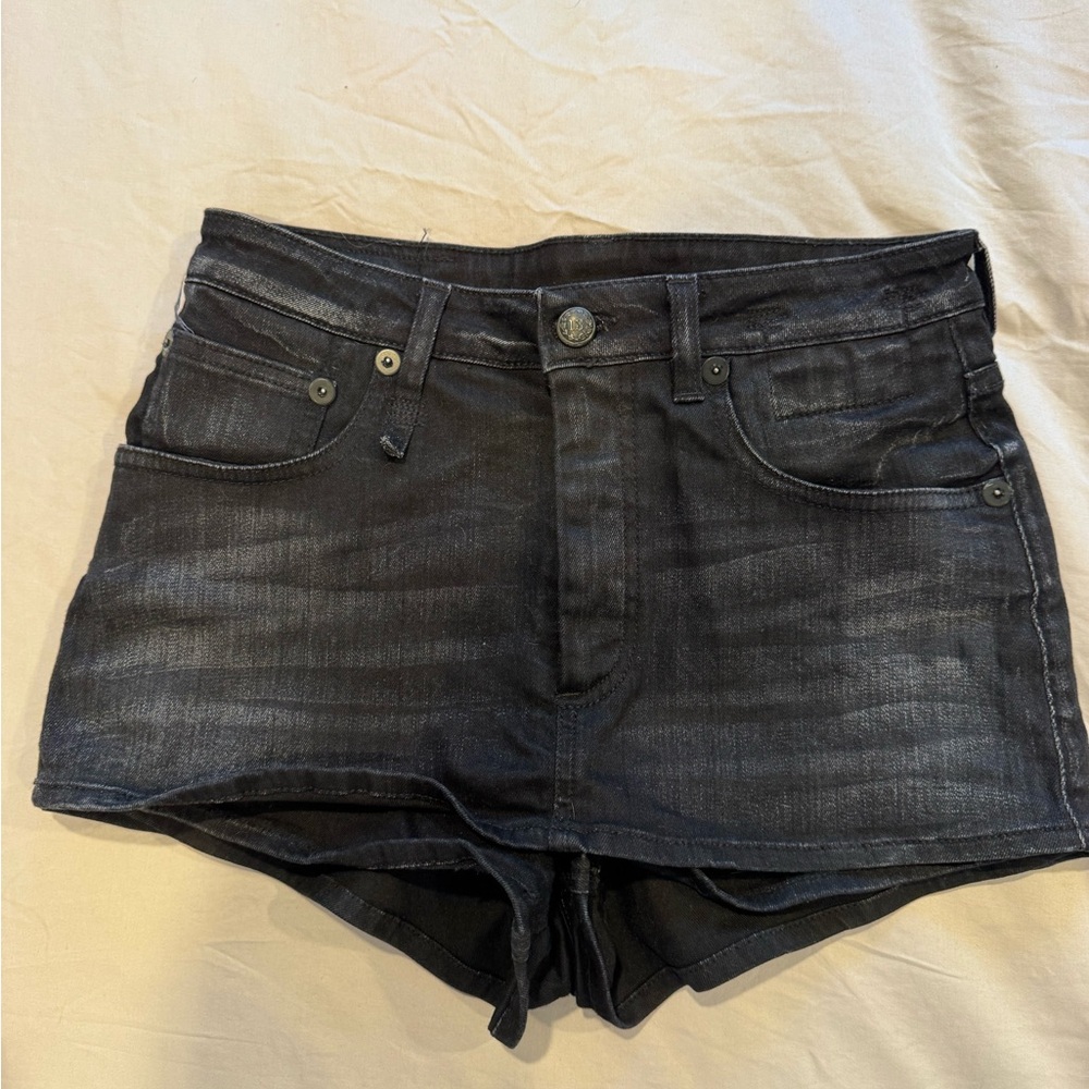 R13 Dark Wash Jean Shorts